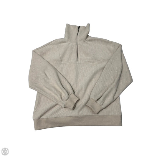 Mod Collared Sweatshirt in Tan, Size S