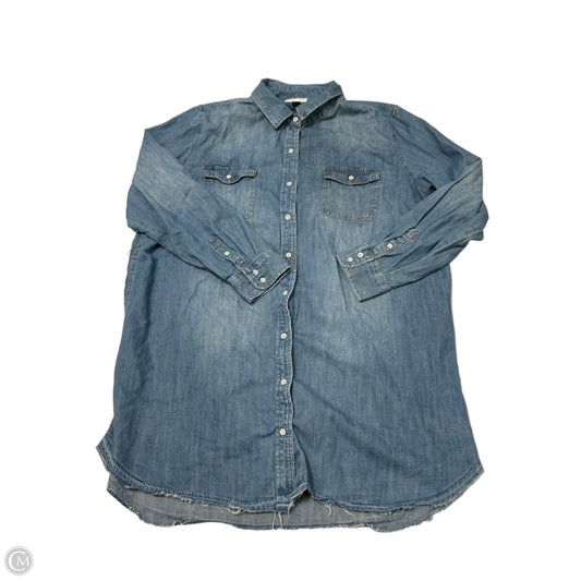 Universal Thread Short Casual Dress in Blue Denim, Size XXL