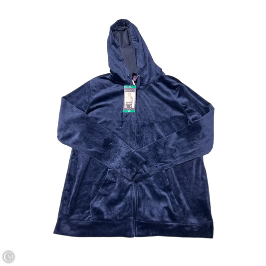 New! Gloria Vanderbilt Hooded Jacket in Navy, Size XL