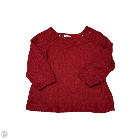 Jennifer Lopez Long-Sleeve Sweater in Red, Size XL