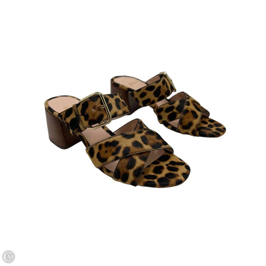 J.Crew Block-Heel Sandals in Animal Print, Size 7