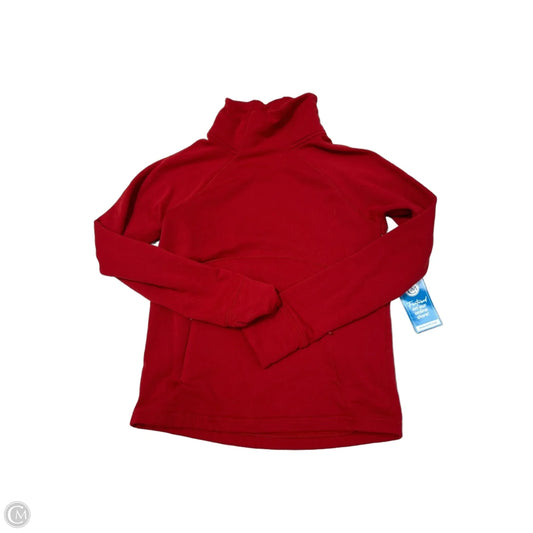 Athleta Athletic Collared Sweatshirt in Red, Size XS