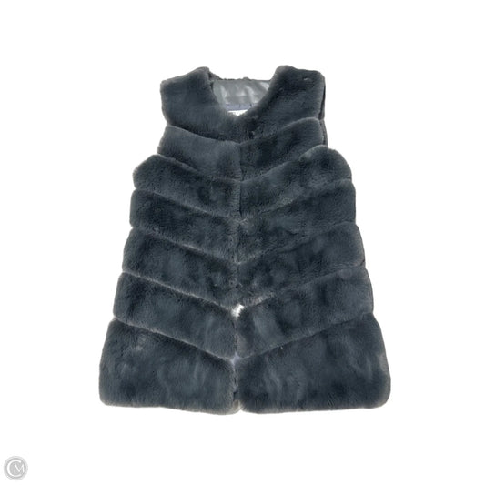New! La Fiorentina Faux-Fur & Sherpa Vest in Grey, Size OSFM