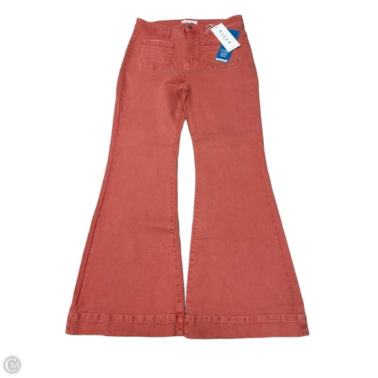 New! Risen Flared Jeans in Orange, Size 1X