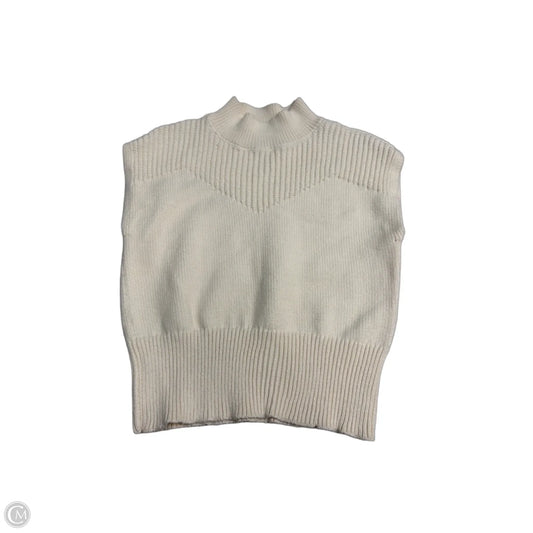 Loft Short-Sleeve Sweater in Cream, Size S