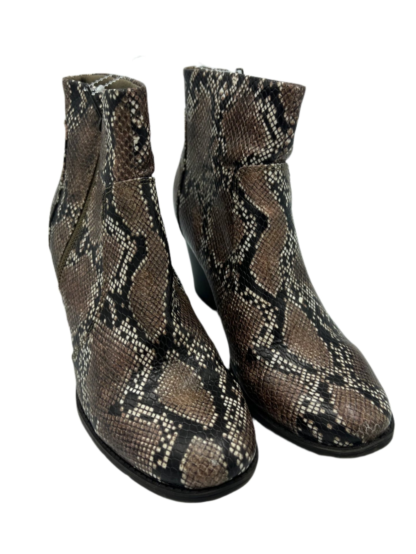 Boots Ankle By Bare Traps In Snakeskin Print, Size: 8.5