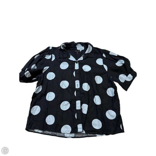 Top Short Sleeve By Who What Wear In Polkadot Pattern, Size: Xxl