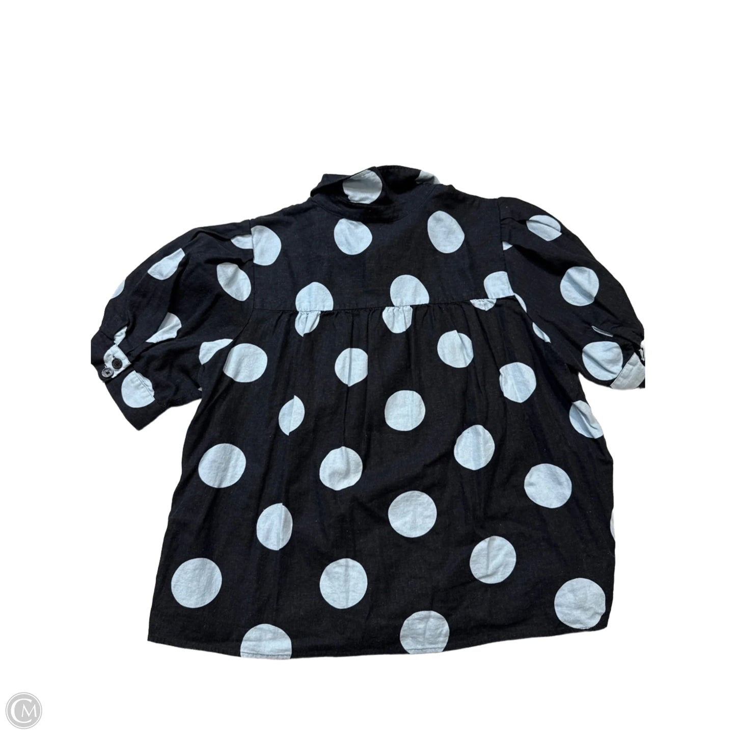 Top Short Sleeve By Who What Wear In Polkadot Pattern, Size: Xxl