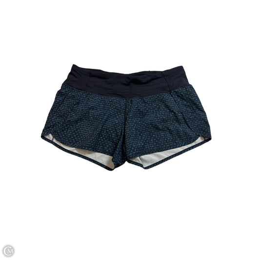 Athletic Shorts By Lululemon In Blue & Brown, Size: 6