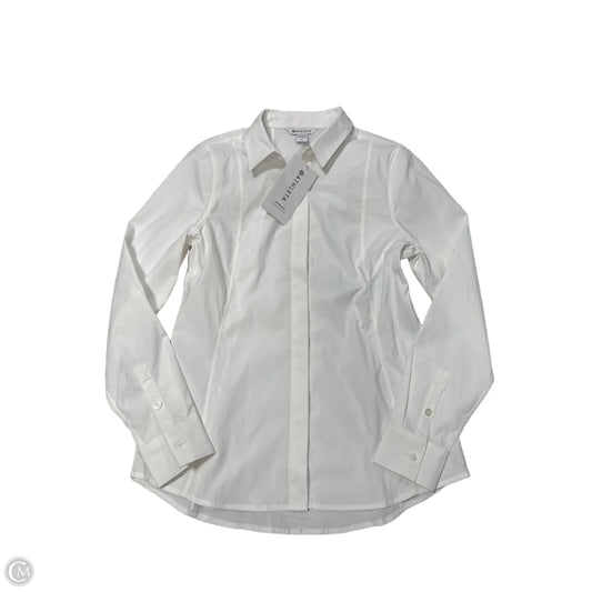 Blouse Long Sleeve By Athleta In White, Size: M