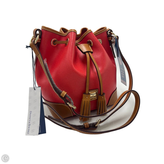 New! Pebble Leather Bucket Bag By Dooney And Bourke