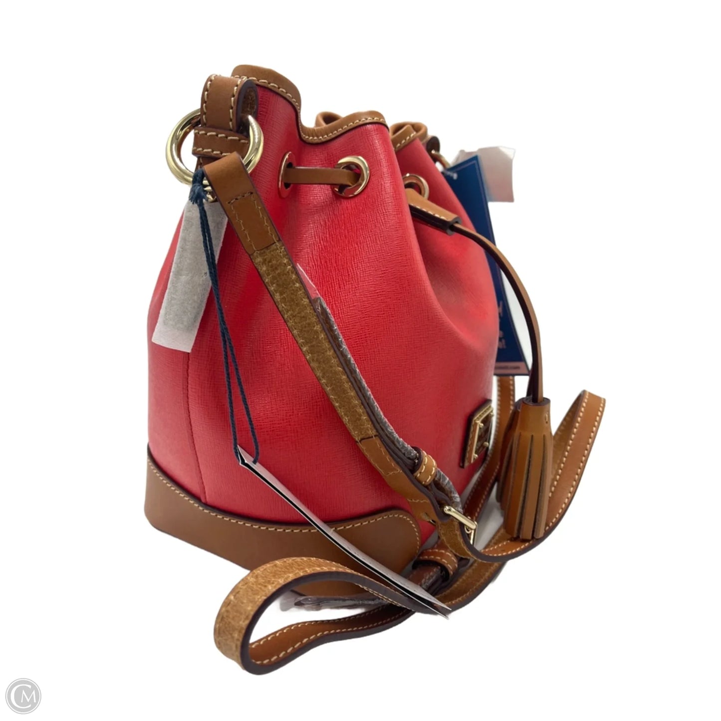 New! Pebble Leather Bucket Bag By Dooney And Bourke
