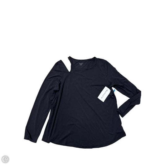 New! Athletic Top Long Sleeve Collar By Athleta In Black, Size: Xl