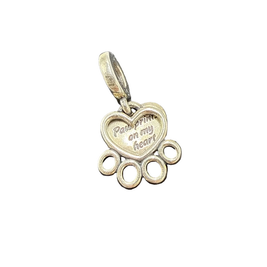 Pawprints on my Heart Charm By Pandora