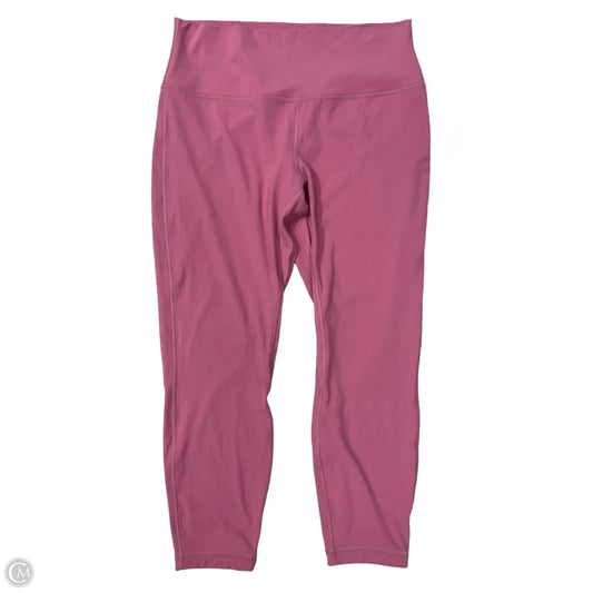 Athletic Leggings By Lululemon In Pink, Size: 14