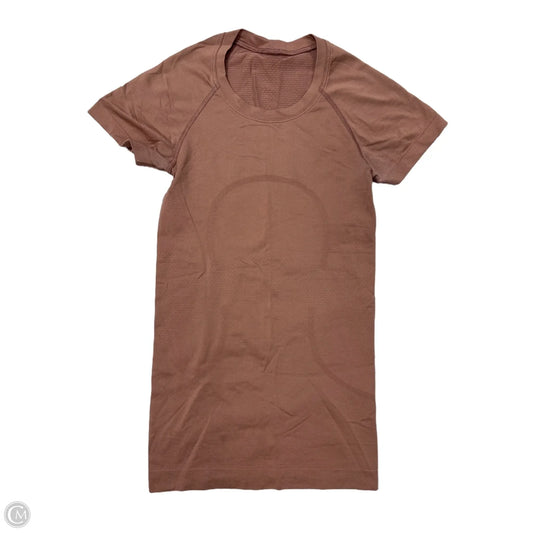 Athletic Top Short Sleeve By Lululemon In Mauve, Size: 2