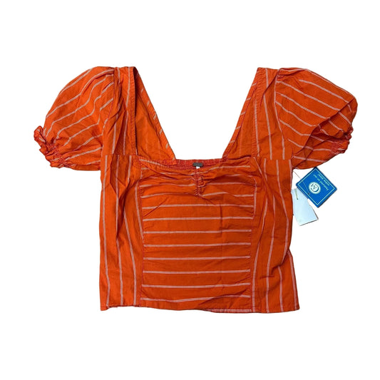 Top Short Sleeve By Free People In Orange, Size: Xs