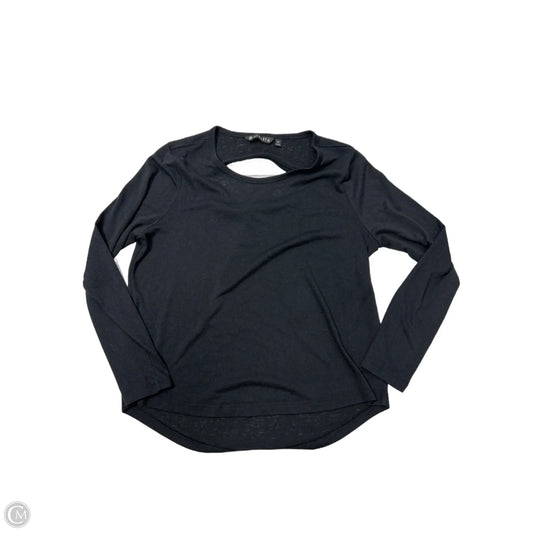 Athletic Top Long Sleeve Collar By Athleta In Black, Size: M
