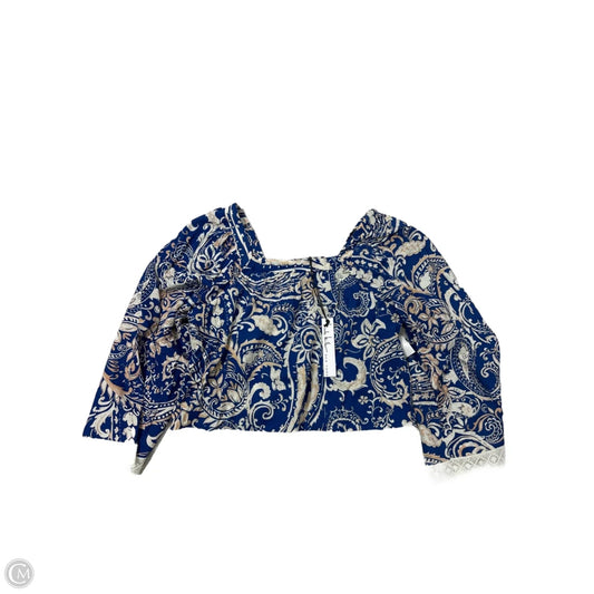 New! Top Long Sleeve By Nicole By Nicole Miller In Blue, Size: M