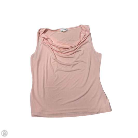 Top Sleeveless By Calvin Klein In Pink, Size: L