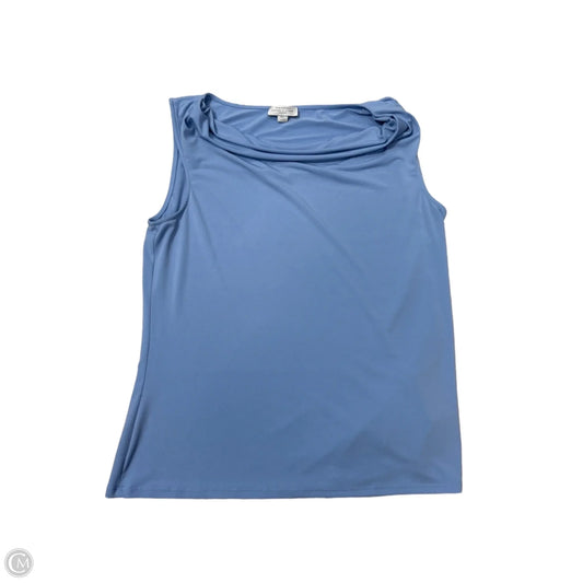 Top Sleeveless By Tahari In Blue, Size: L