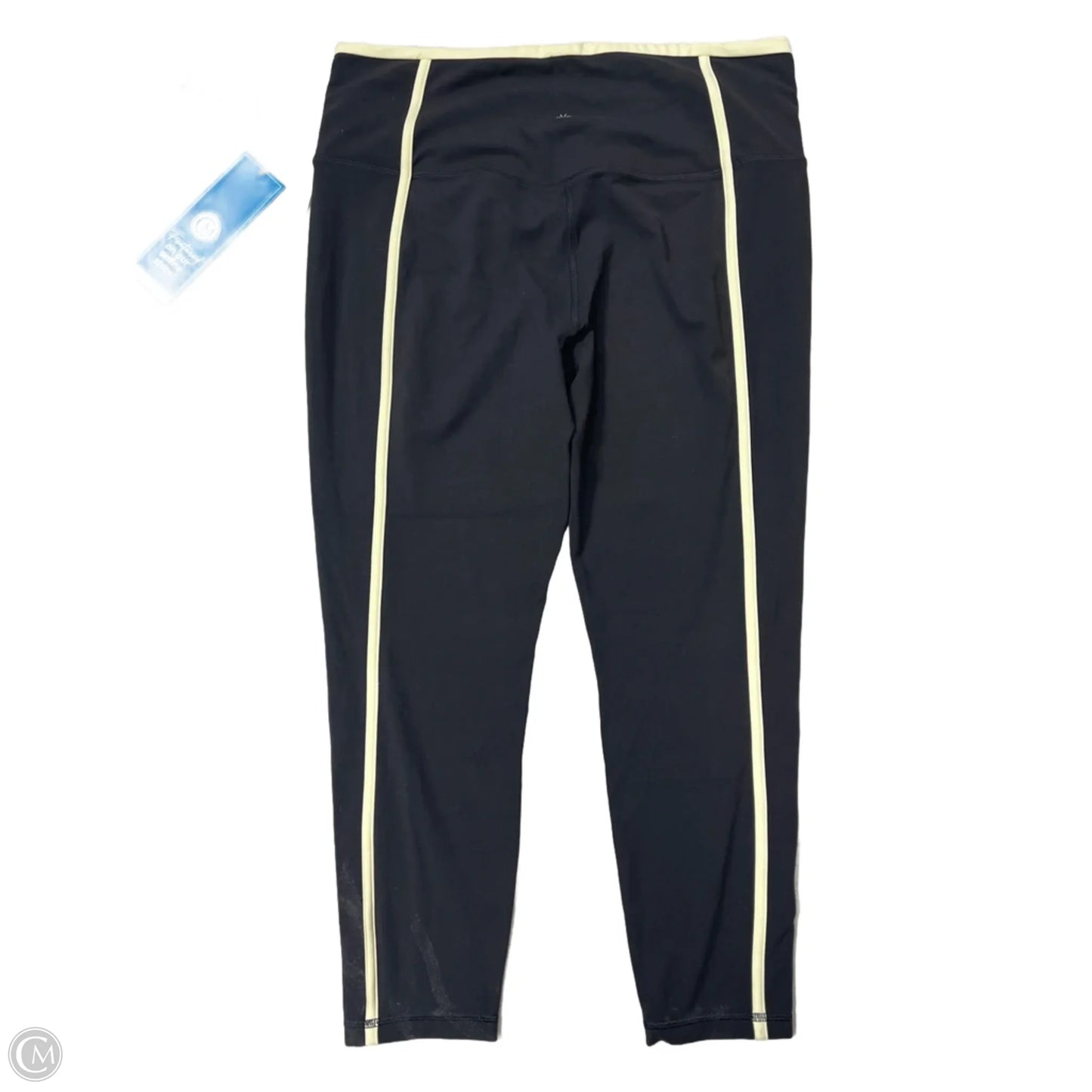 Athletic Leggings By Athleta In Black & Yellow, Size: Xl