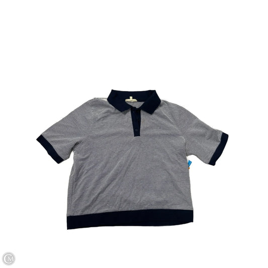 Top Short Sleeve By Madewell In Striped Pattern, Size: L