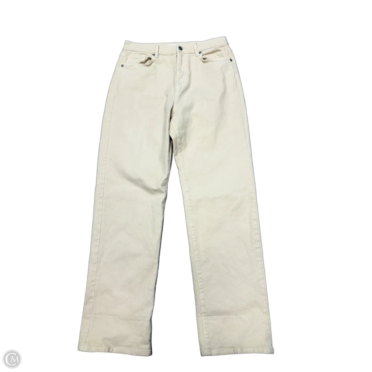 Jeans Straight By Loft In Cream, Size: 8