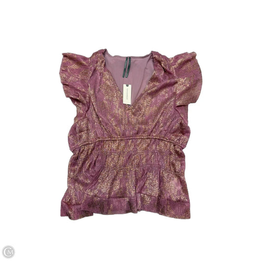 New! Top Short Sleeve By Anthropologie In Pink, Size: L