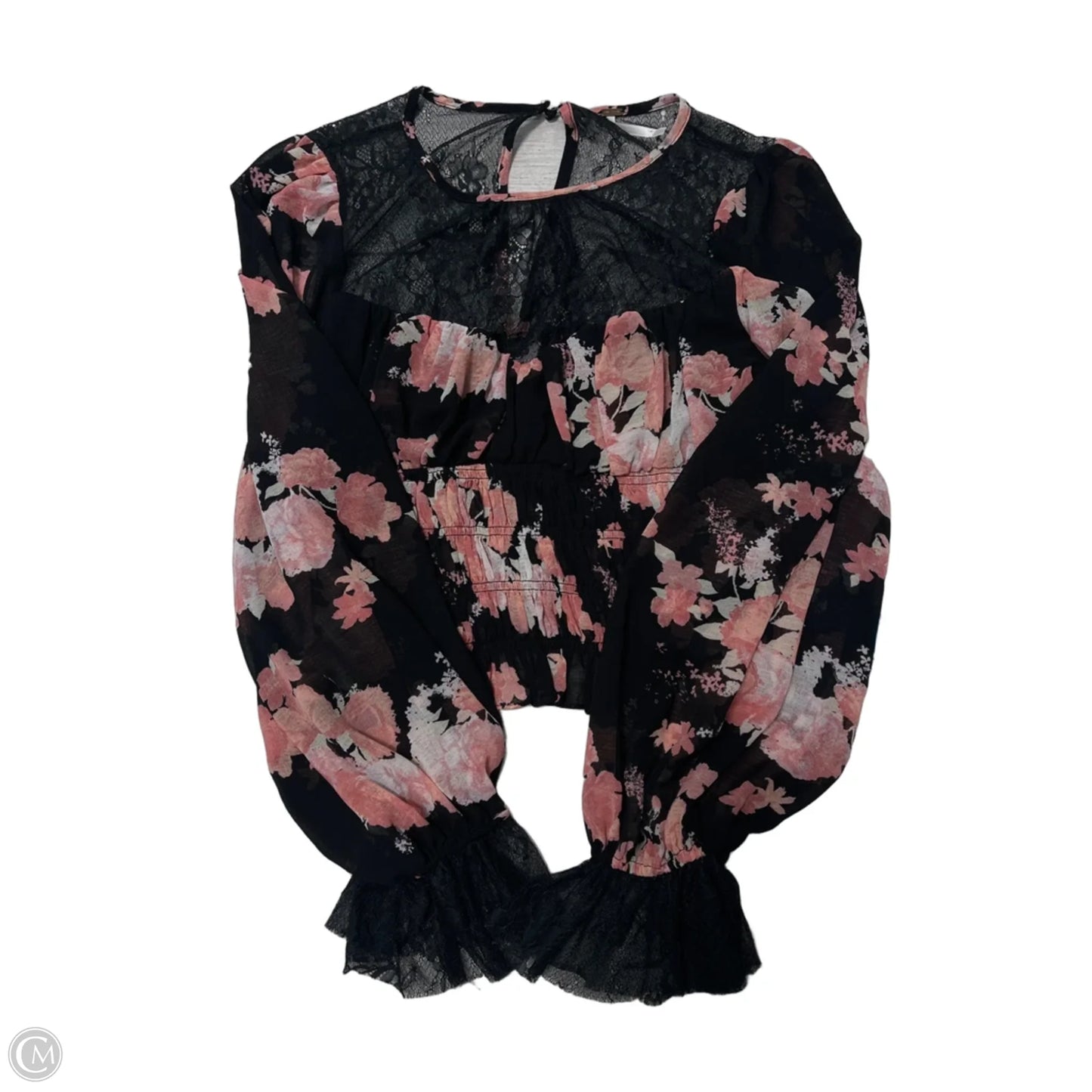 Top Long Sleeve By Free People In Floral Print, Size: L