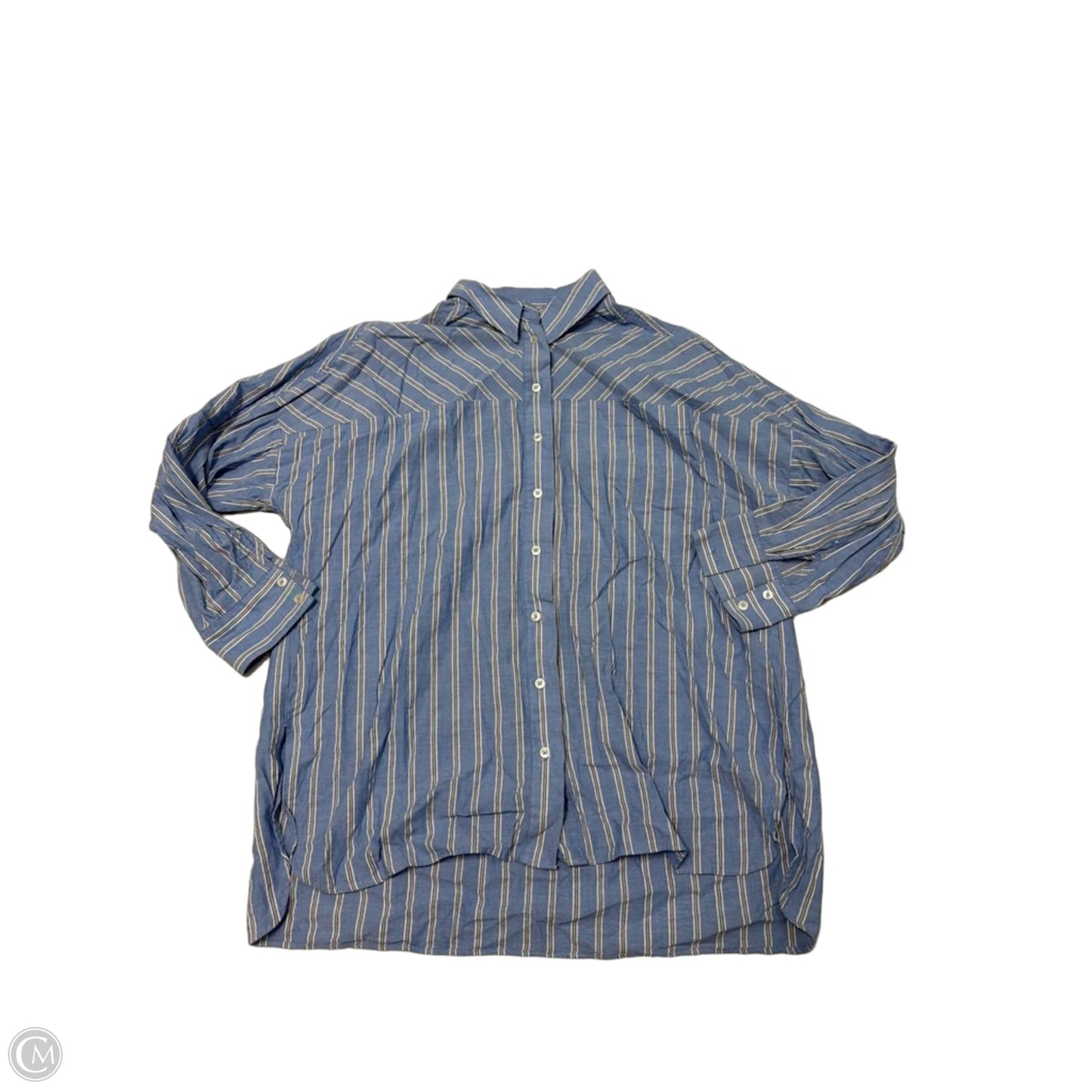Top Long Sleeve By Pilcro In Blue, Size: S