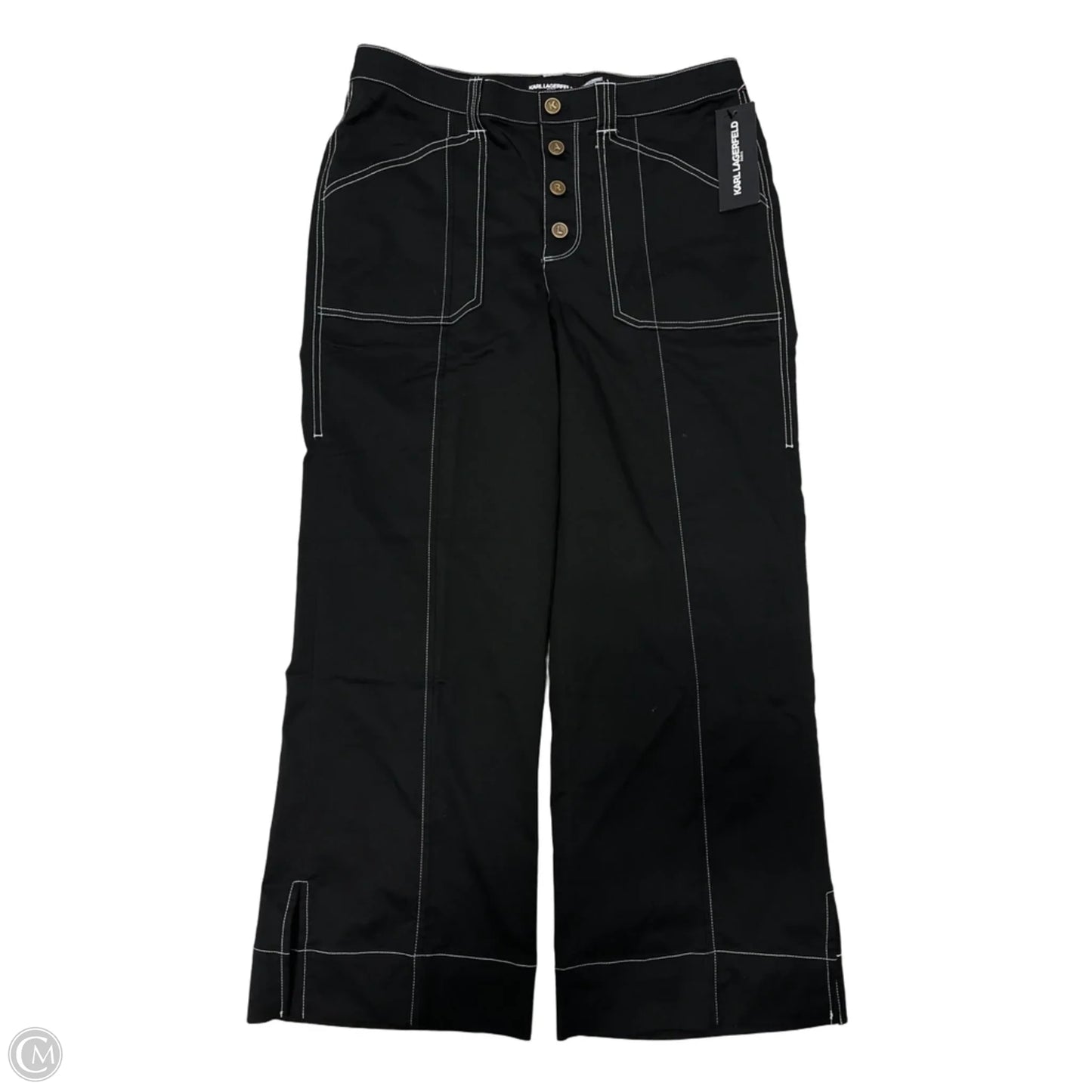 New! Pants Designer By Karl Lagerfeld In Black, Size: 8