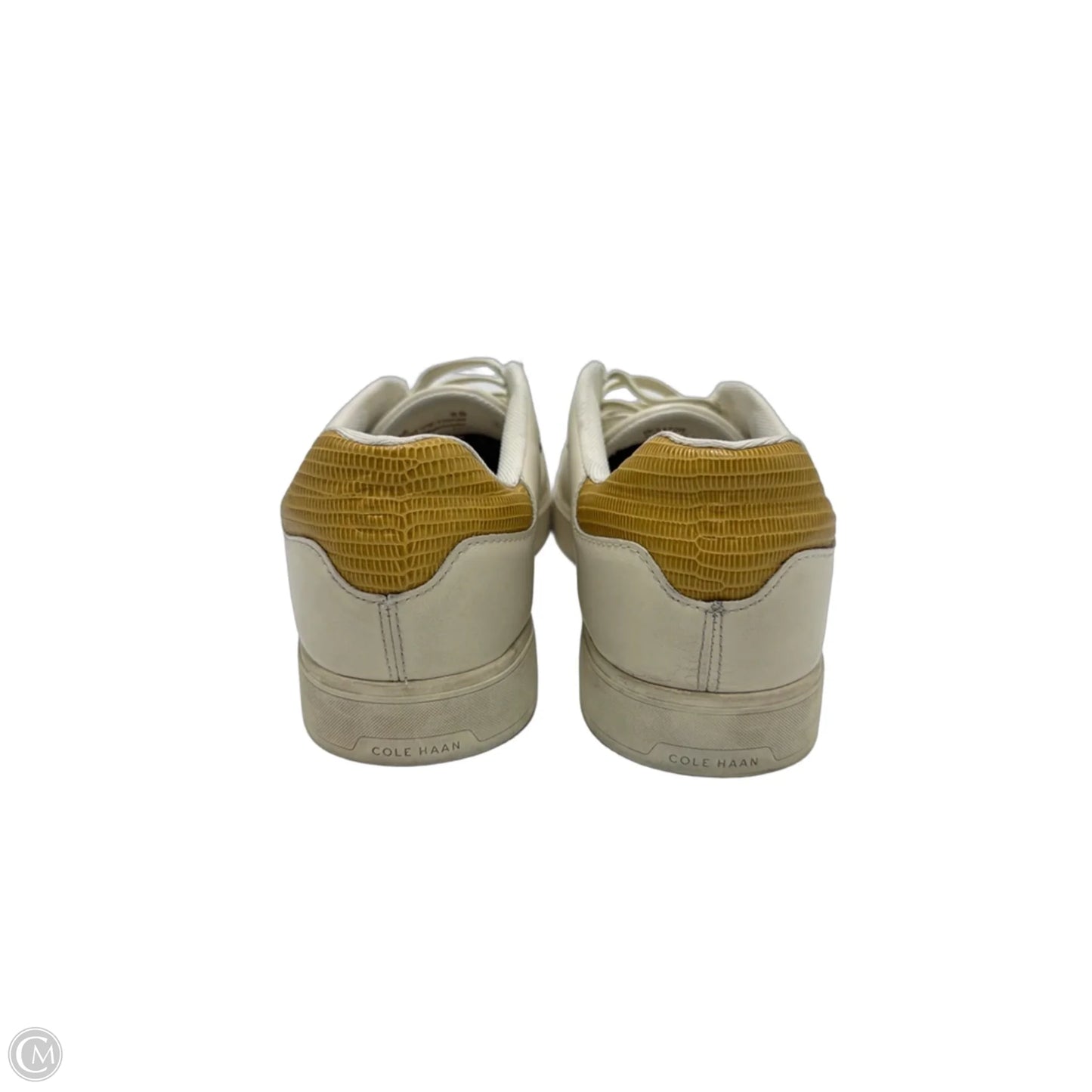 Shoes Designer By Cole-Haan In White & Yellow, Size: 8