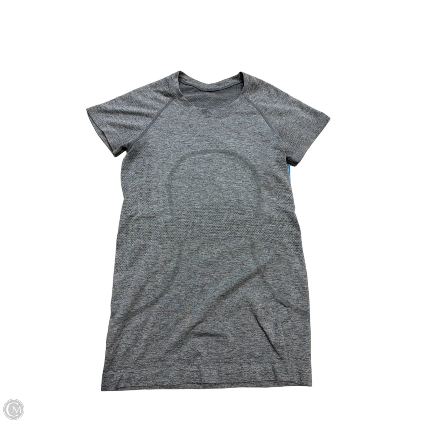 Athletic Top Short Sleeve By Lululemon In Grey, Size: S