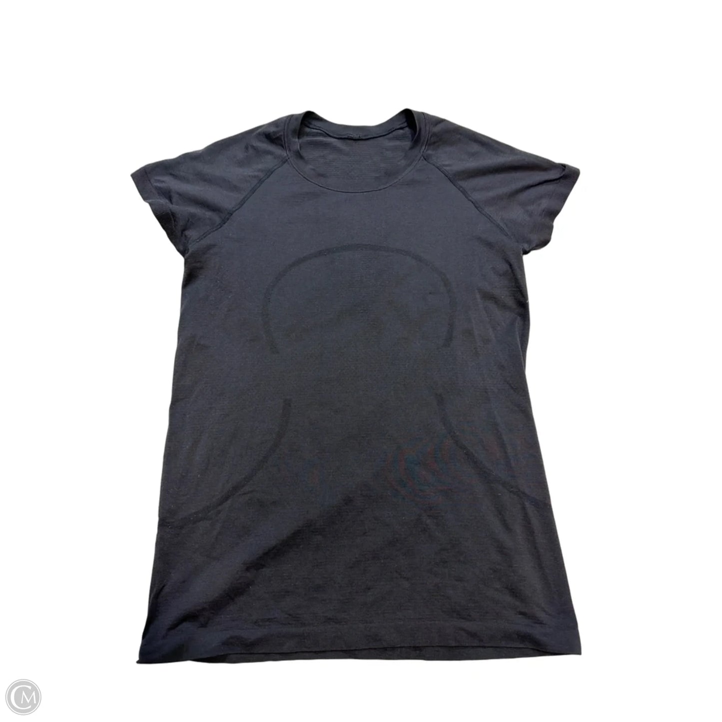 Athletic Top Short Sleeve By Lululemon In Black, Size: M