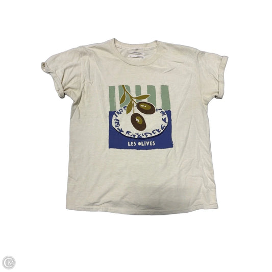 Top Short Sleeve By Anthropologie In Multi-colored, Size: M
