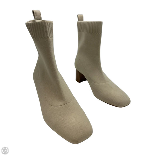 Boots Ankle Heels By Quince In Beige, Size: 9