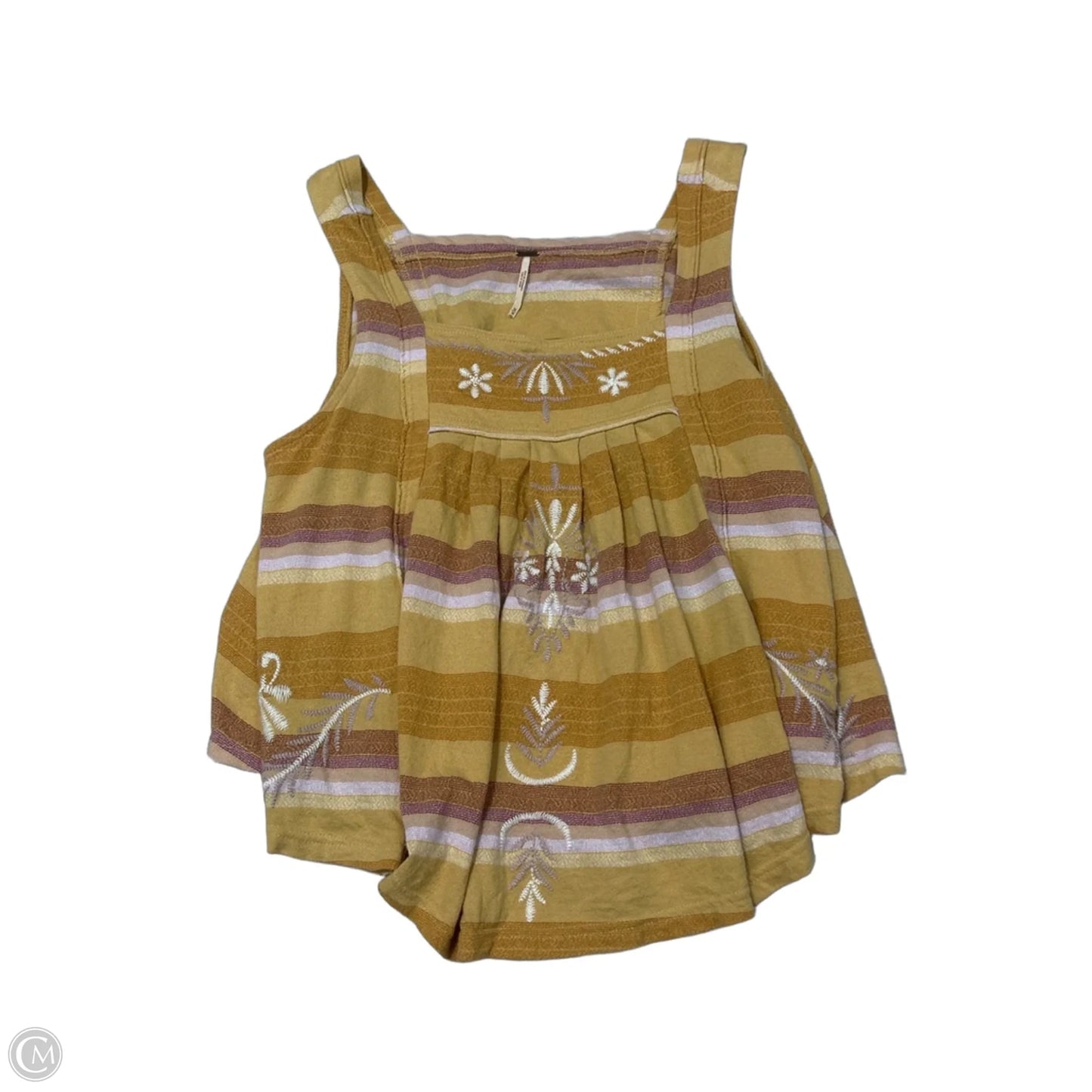Top Sleeveless By Free People In Yellow, Size: M