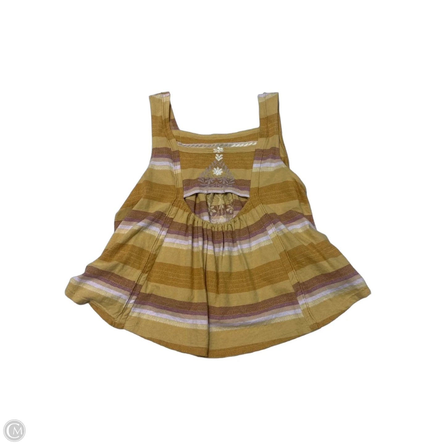 Top Sleeveless By Free People In Yellow, Size: M