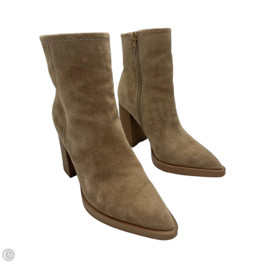 Steve Madden Brown Suede Heeled Ankle Boots, Size 7