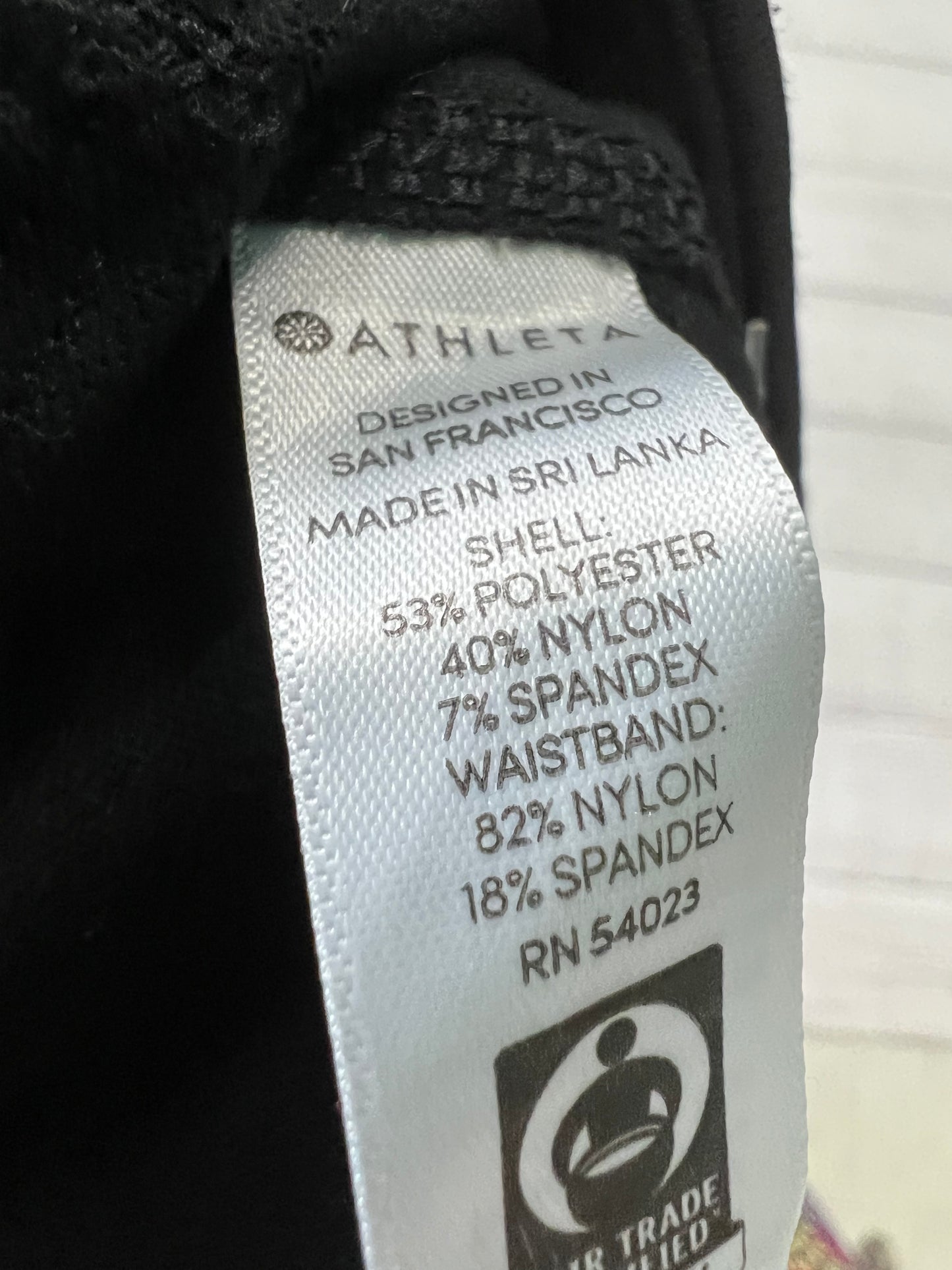 Black Athletic Leggings Athleta, Size Xs