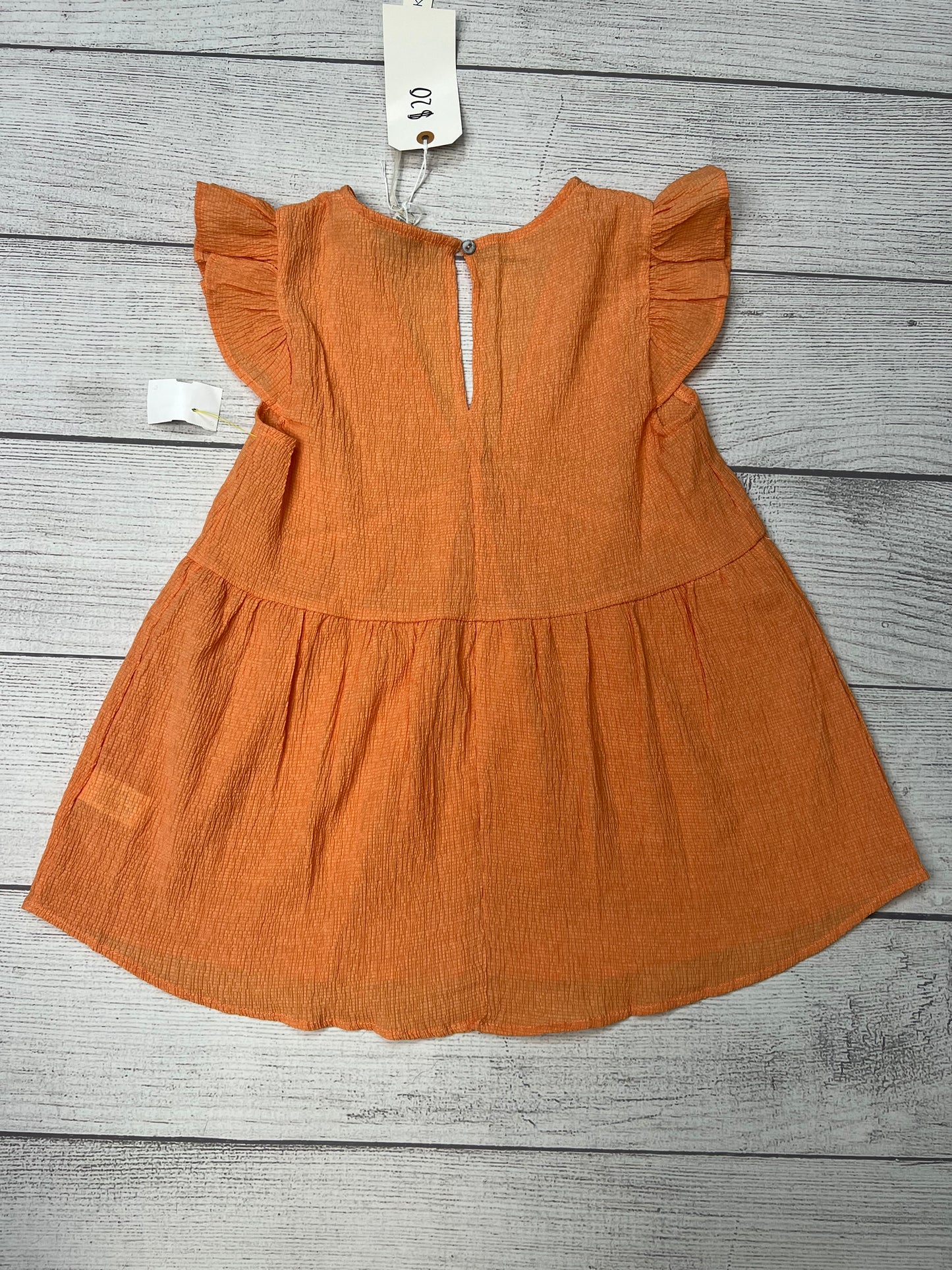 Orange Top Sleeveless She + Sky, Size S