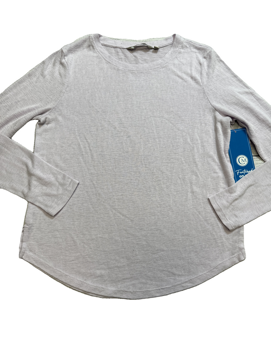 Athletic Top Long Sleeve Collar By Athleta In Purple, Size: M