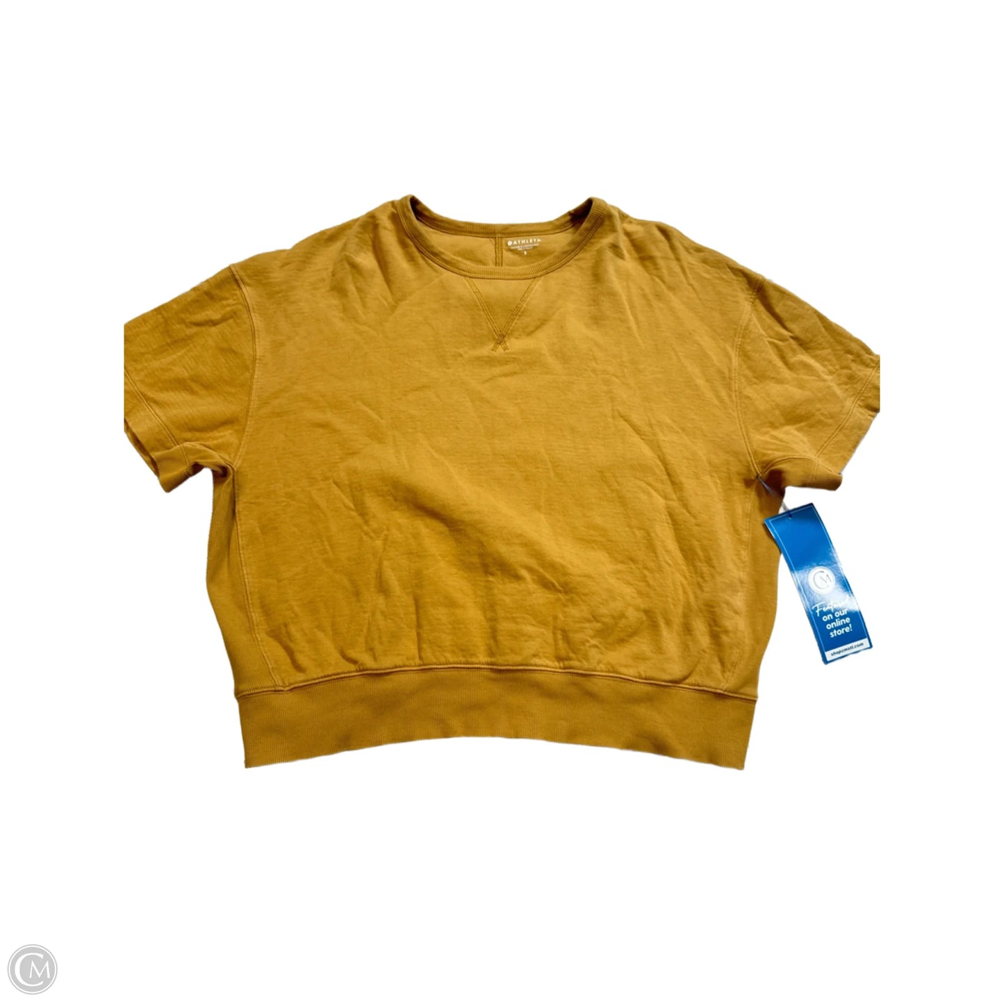 Athletic Top Short Sleeve By Athleta In Brown, Size: S