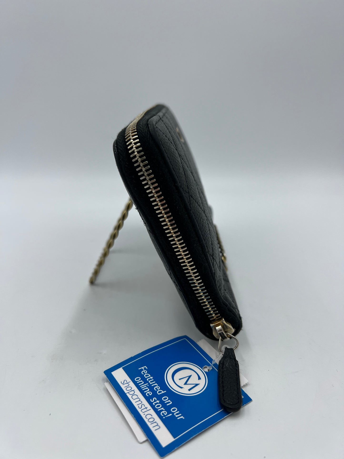 Chanel Zip Around Quilted Caviar Designer Wallet