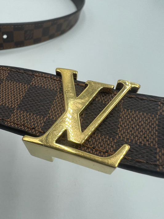Louis Vuitton Mini Damier Ebene Initiales Belt  Size: 90/36