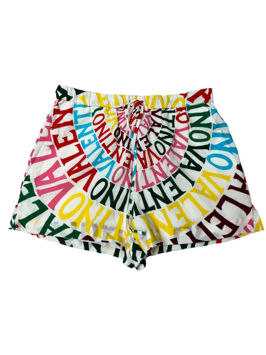 Valentino Luxury Rainbow Logo Shorts, Size: 42 / 6