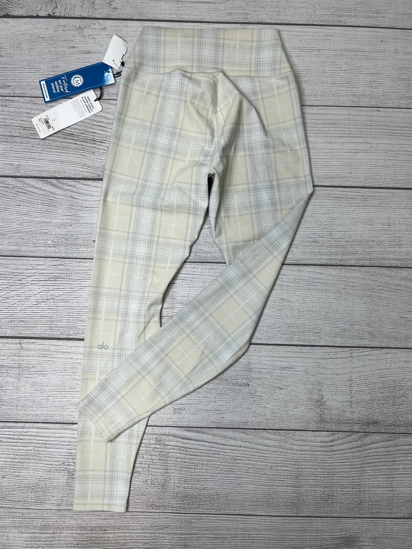 New! Plaid Athletic Leggings Alo, Size L