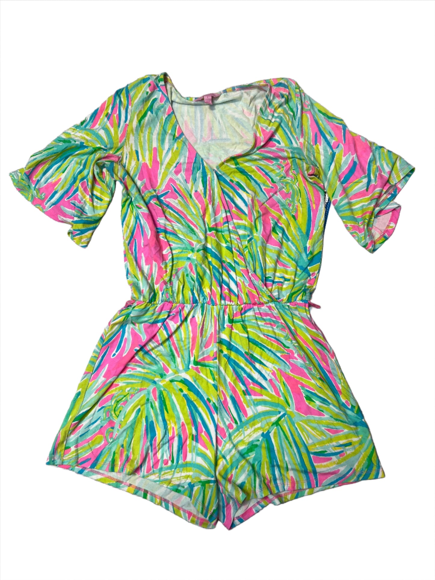 Pink Green Romper Lilly Pulitzer, Size S