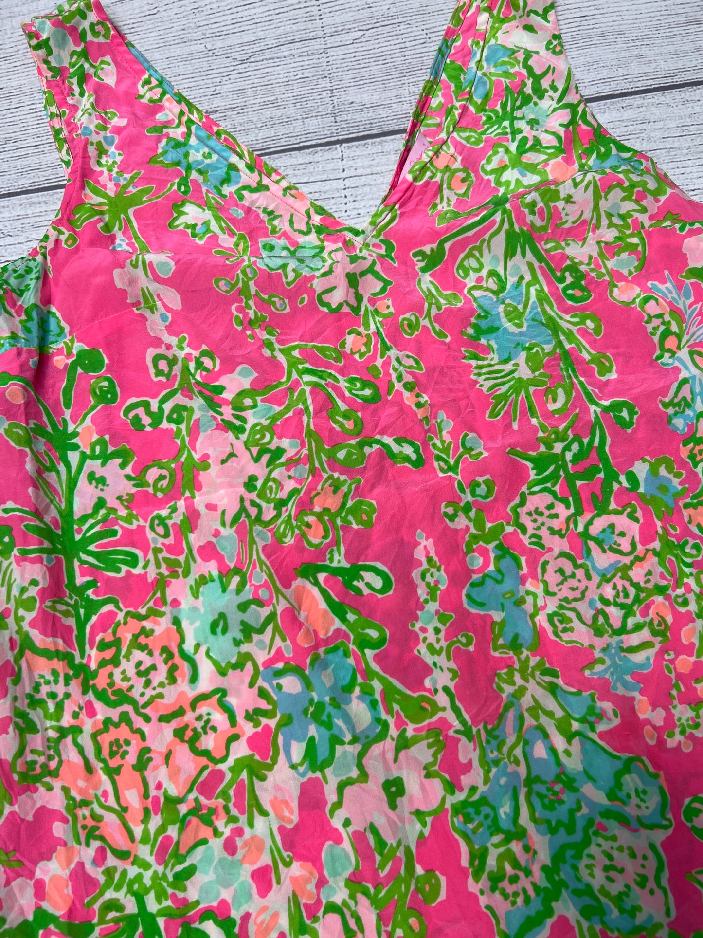 Pink Green Top Sleeveless Lilly Pulitzer, Size Xs